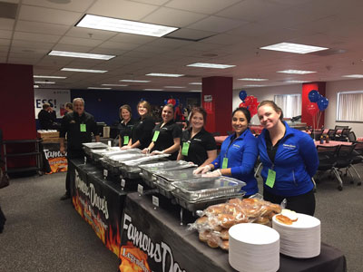 Famous Dave's Cleveland employees at a community catering event