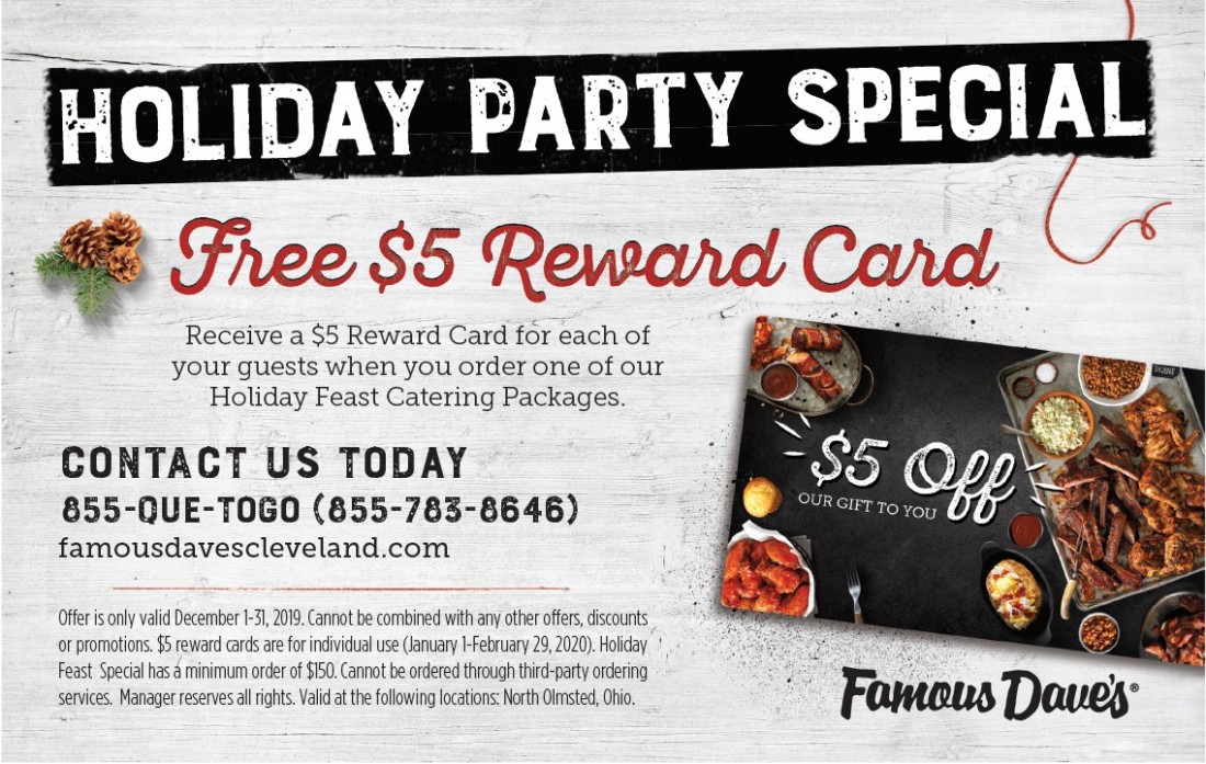 Catering Specials Famous Dave's Cleveland